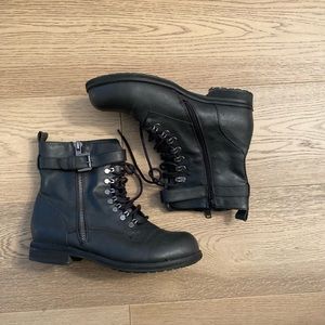 LANE BRYANT Distressed Combat boots size 11w wide